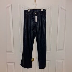 Garage Navy Blue Leather Pants New With Tags
